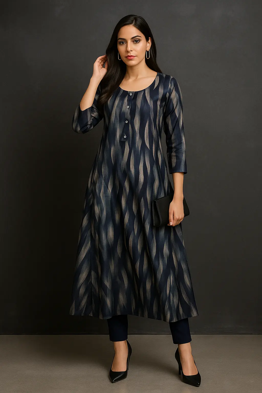 Deeksha Peacock Zebra stripe Blue