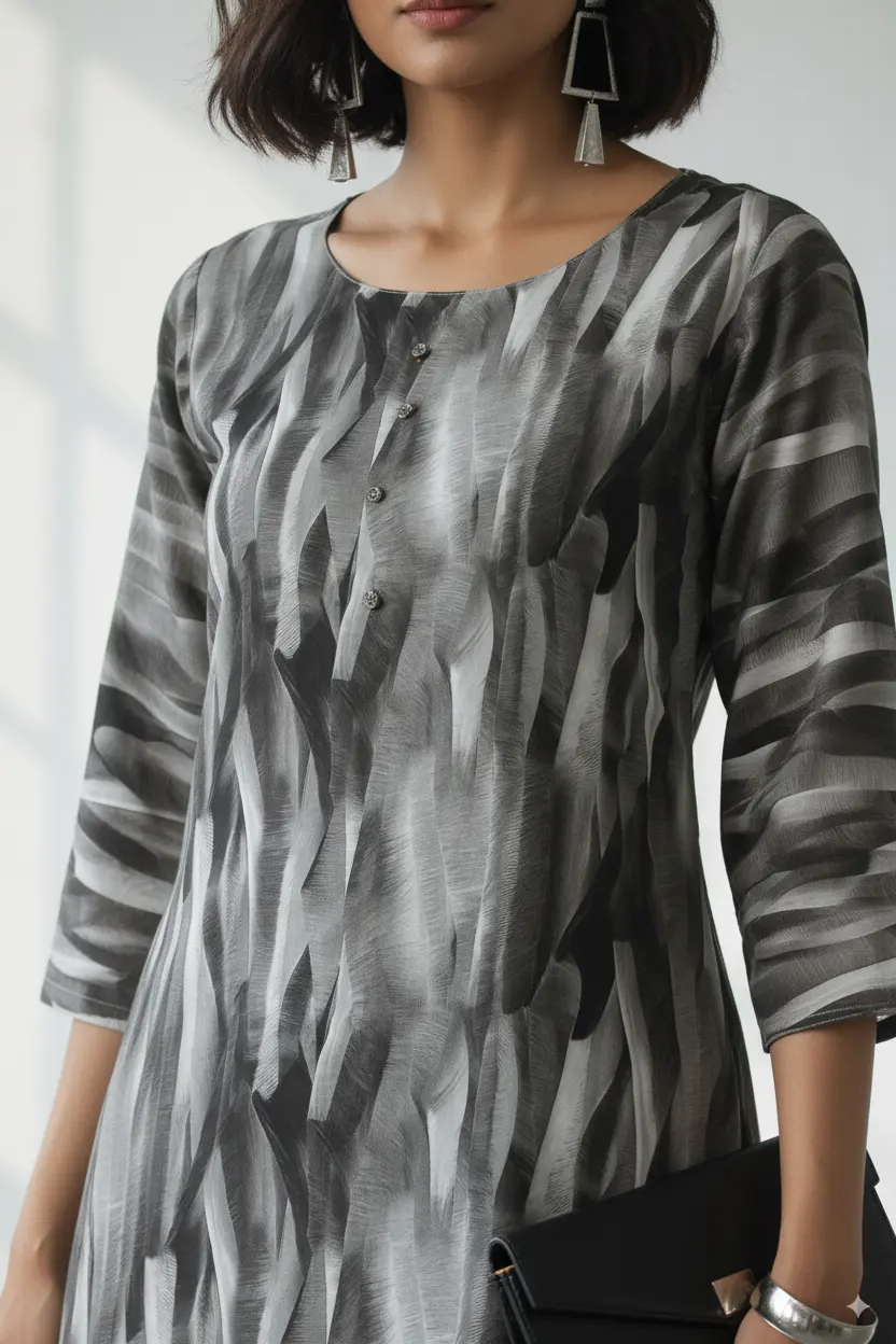 Deeksha Peacock Zebra stripe Black - Image 3