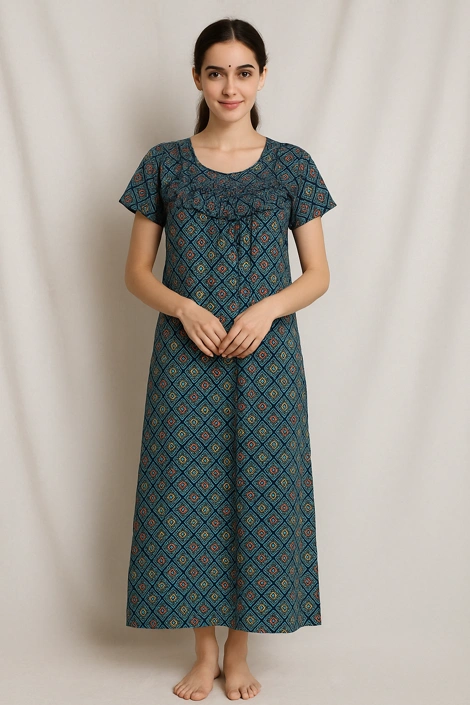 Kiruthika Double Frill Nighty - Image 3