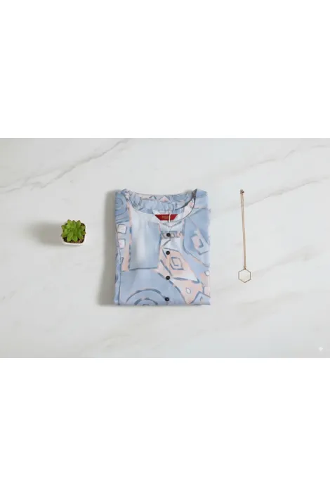 Deeksha Peacock Abstract Orange and white - Image 3