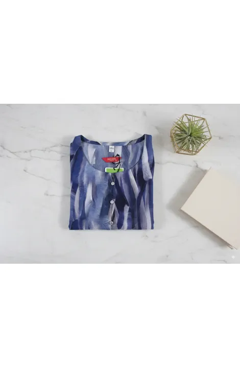 Deeksha Peacock Zebra stripe Blue - Image 4